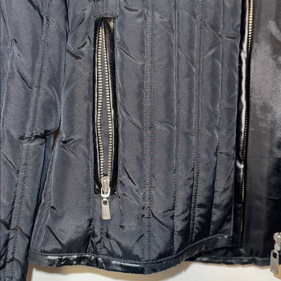 Michael Kors Black Quilted Puffer Jacket with Brown Fur animal Trim - Picture 8 of 12